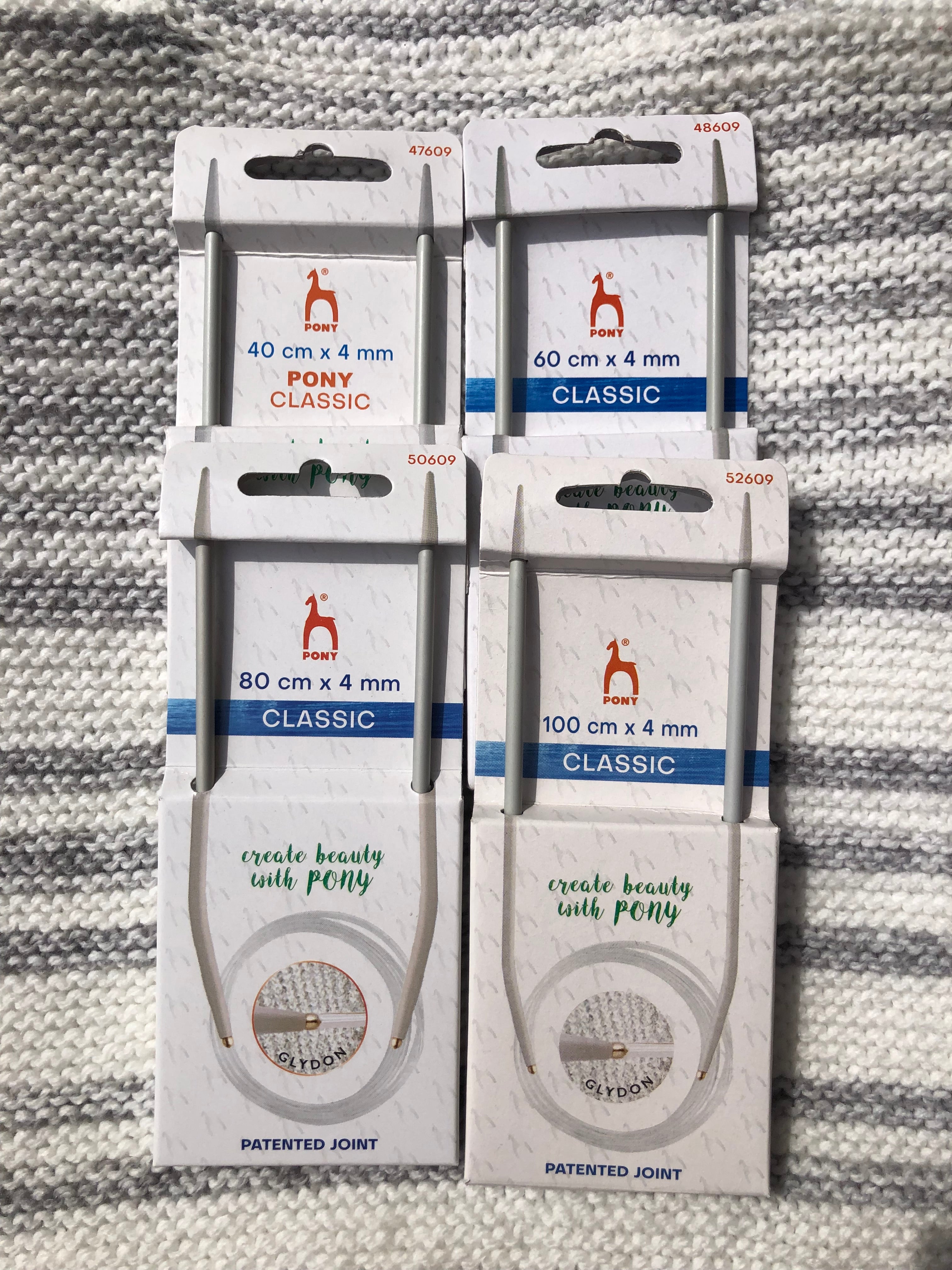 Pony Classic circular needles, 4mm, 100cm