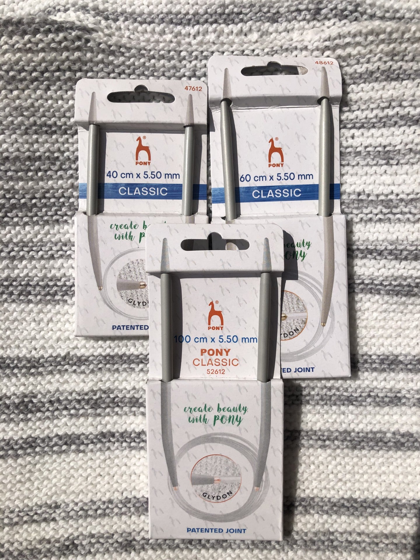 Pony Classic circular needles, 5.50mm, 60cm