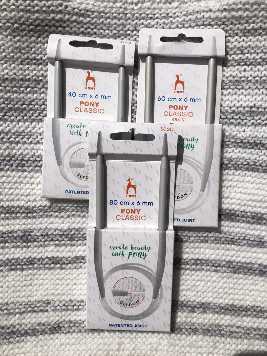 Pony Classic circular needles, 6mm, 60cm