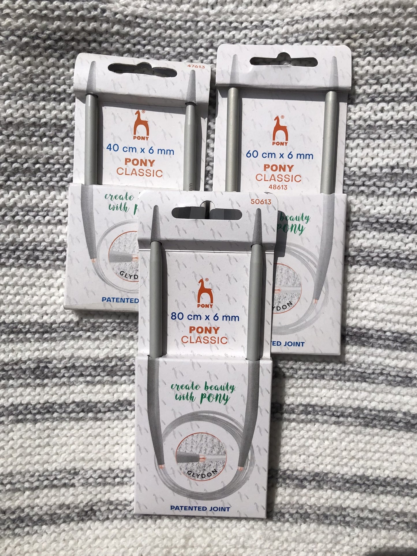 Pony Classic circular needles, 6mm, 80cm