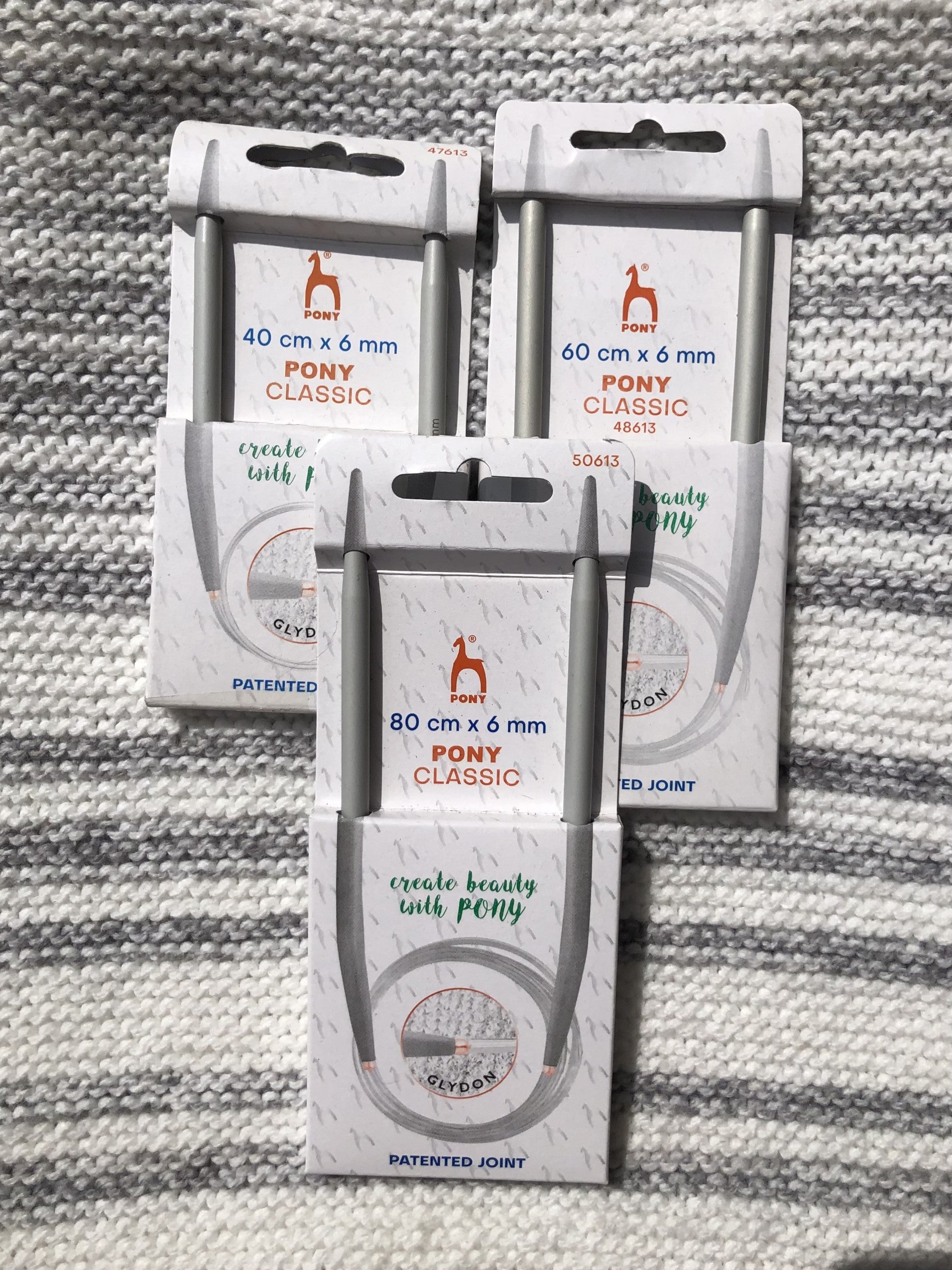 Pony Classic circular needles, 6mm, 60cm