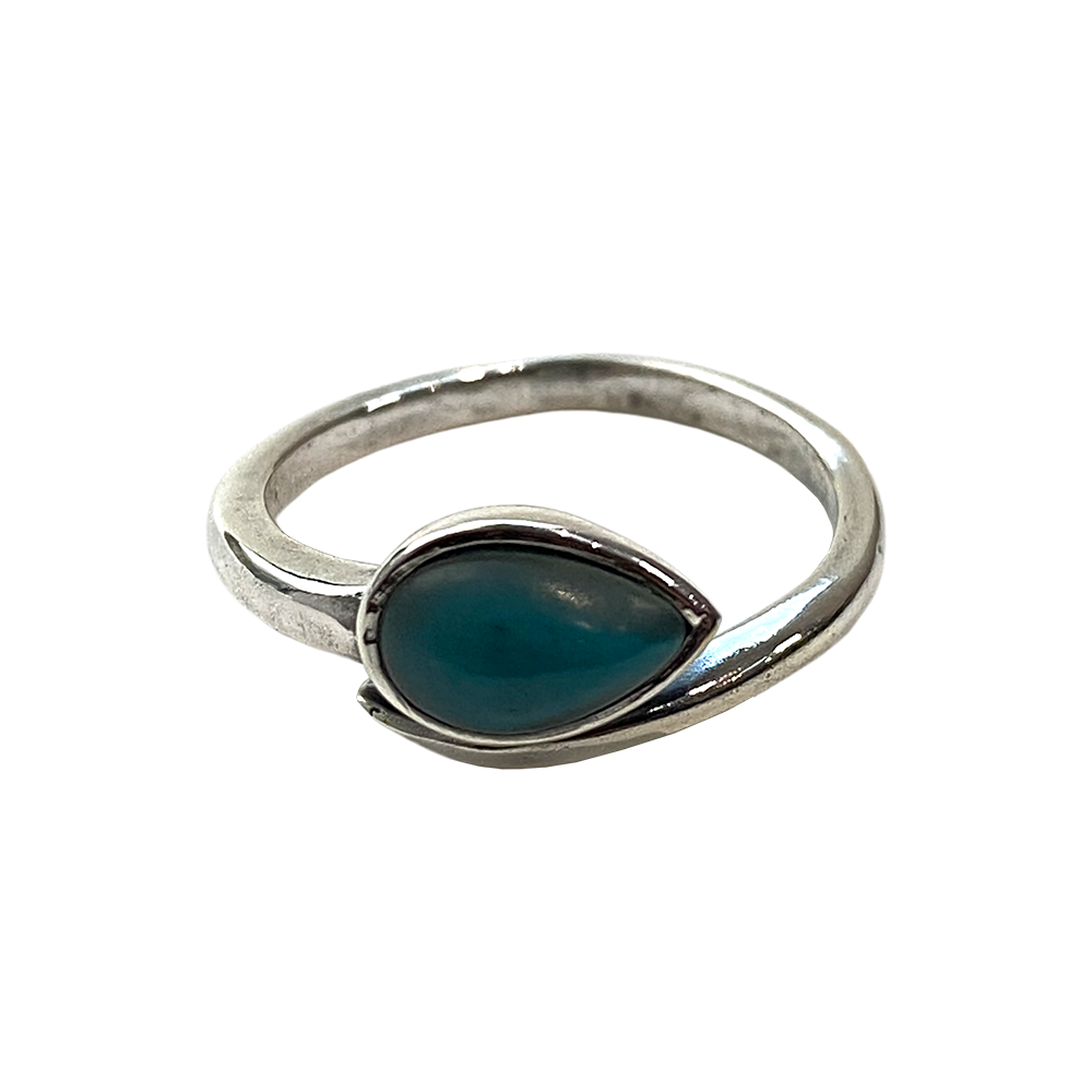 Silver-Plated Adjustable Ring, Design #44: Amethyst