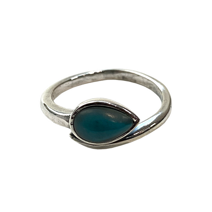 Silver-Plated Adjustable Ring, Design #44: Amethyst