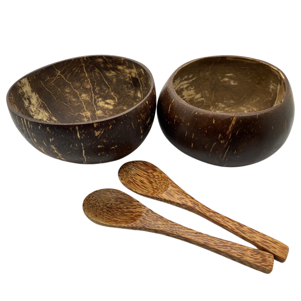 Set of Coconut Bowls and Spoons: Set of 2