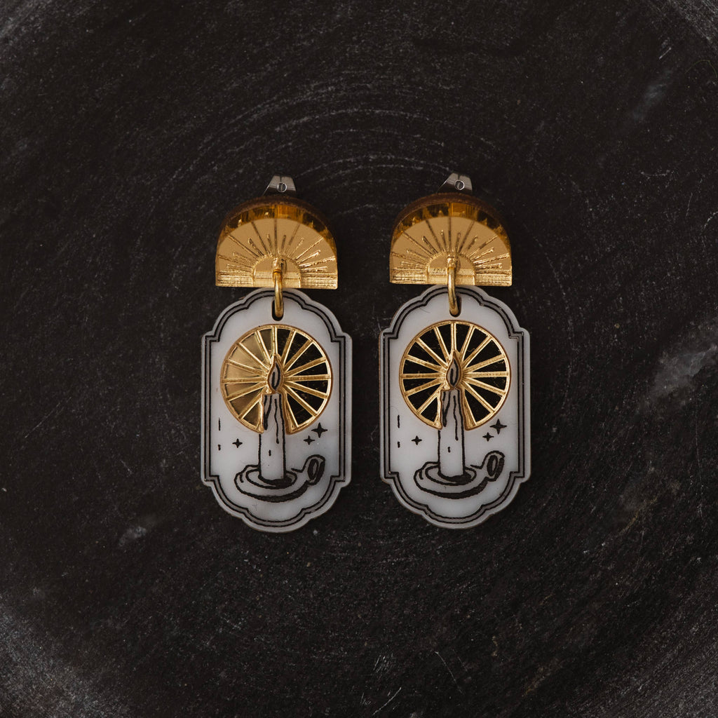 Illuminated Candle Earrings