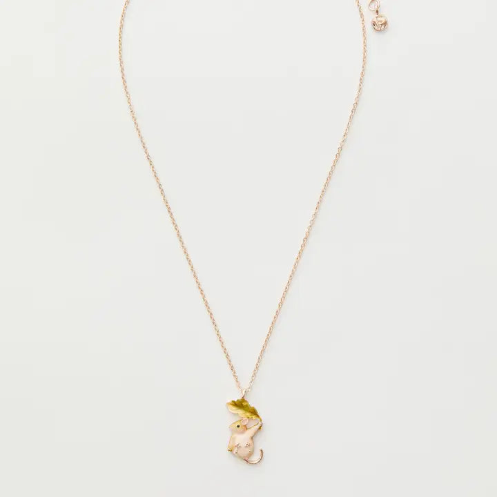 Enamel Dormouse Short Necklace
