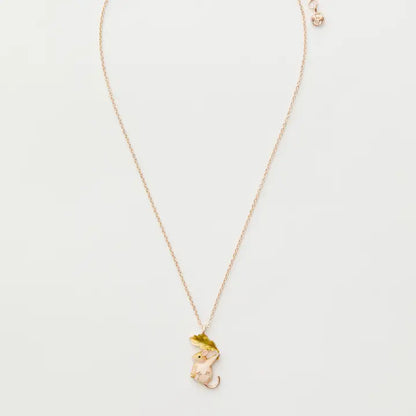 Enamel Dormouse Short Necklace