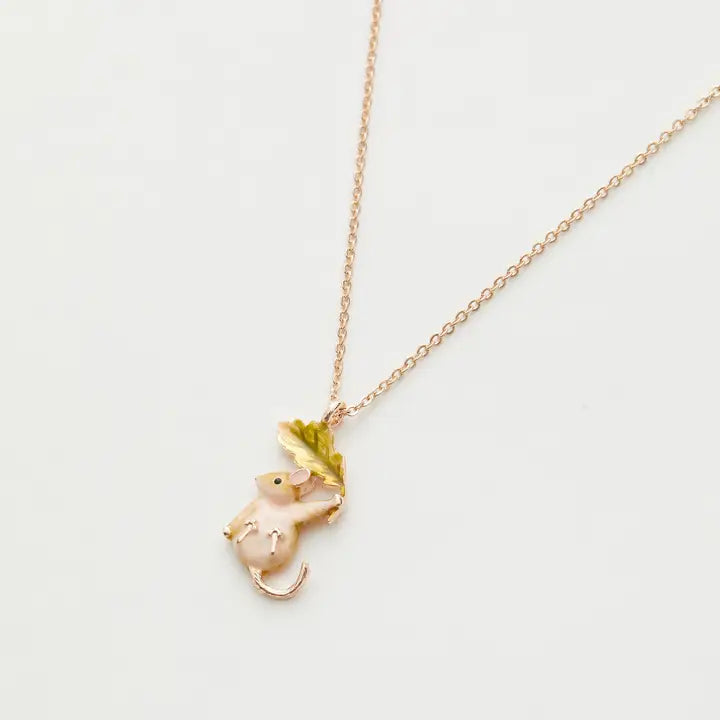 Enamel Dormouse Short Necklace