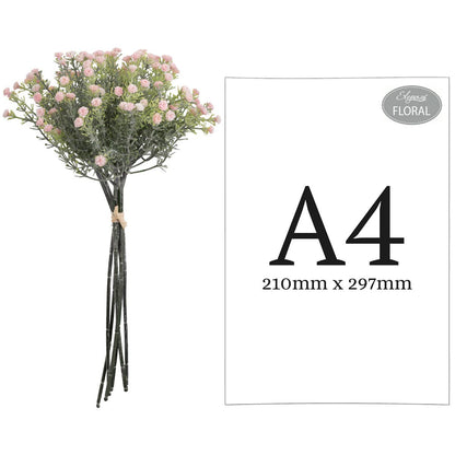 Mini Open Gypsophilia Bunch x 6 Light Pink 33cm