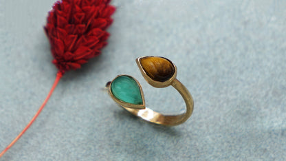 Tiger Eye - Agate Gemstone Stone Ring