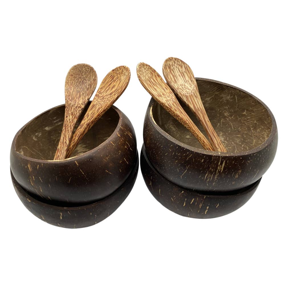 Set of Coconut Bowls and Spoons: Set of 2