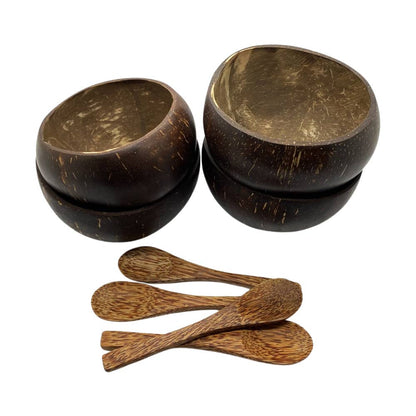 Set of Coconut Bowls and Spoons: Set of 2