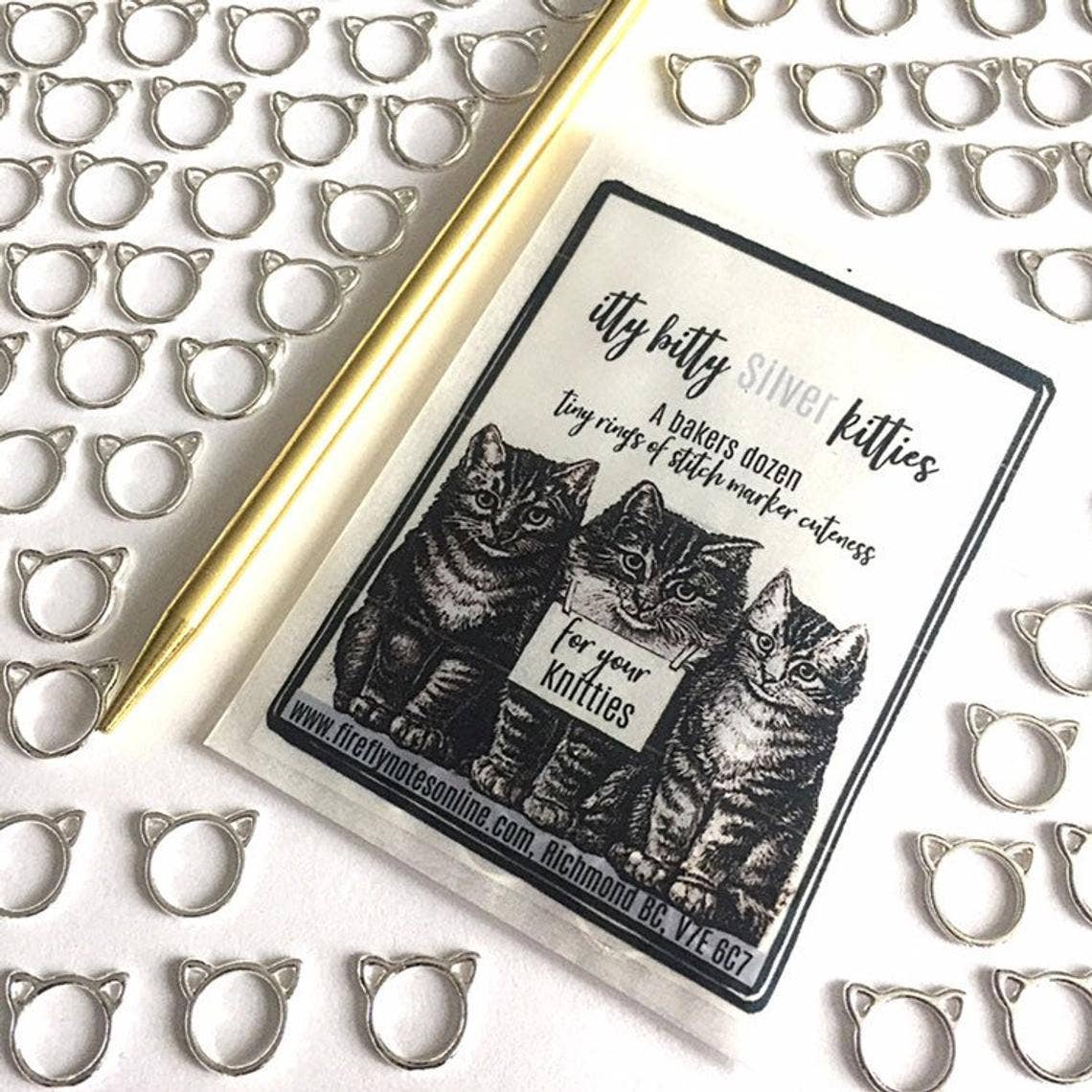 Cat Stitch Markers, Small, as Seen in Vogue Knitting!
