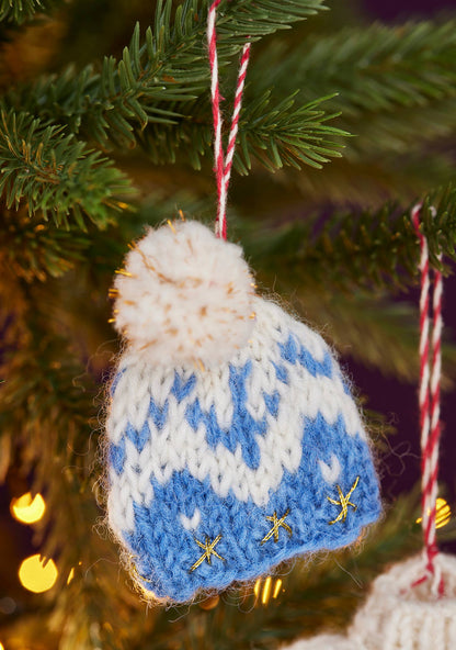 Set of 3 Knitted Winter Woolies Blue