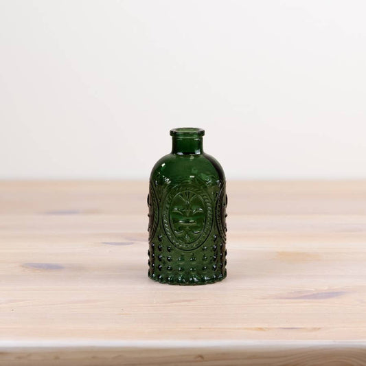 Fleur De Lis Bottle in Green, 12.5cm