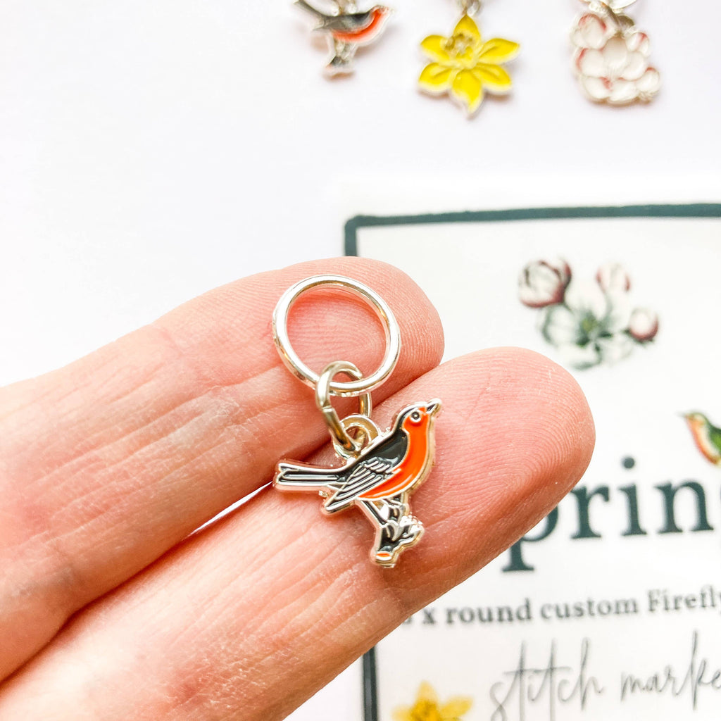 Spring stitch markers for knitting,