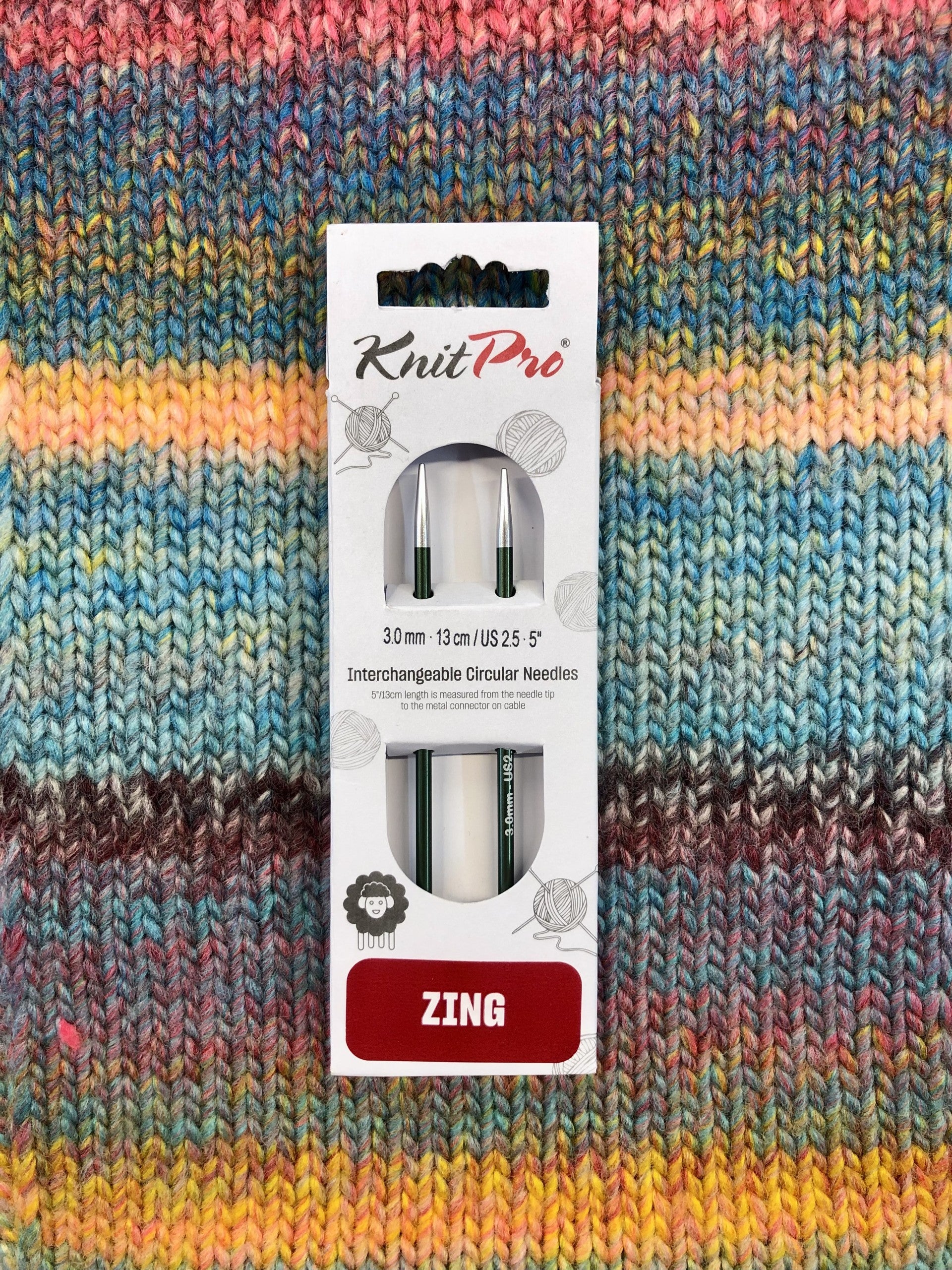 KnitPro Zing Interchangeable needles, 3mm, 5" length