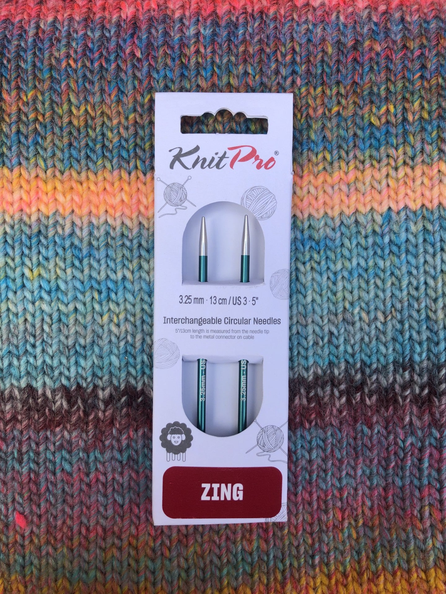 KnitPro Zing Interchangeable needles, 3.25mm, 5" length