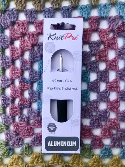 KnitPro Aluminium crochet hook 4mm