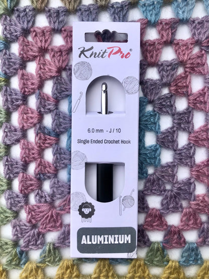 KnitPro Aluminium crochet hook 6mm