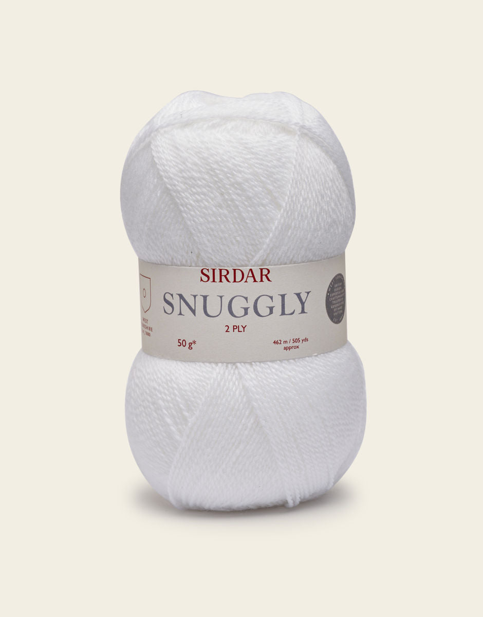 Sirdar Snuggly 3ply White (251), 50g