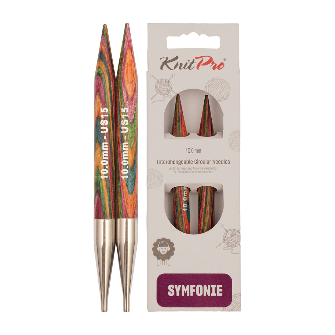 Kit Pro, Symfonie 2 Interchangeable Circular Knitting Needles, 10cm