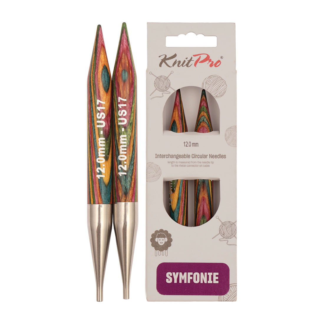 Kit Pro, Symfonie 2 Interchangeable Circular Knitting Needles, 13cm