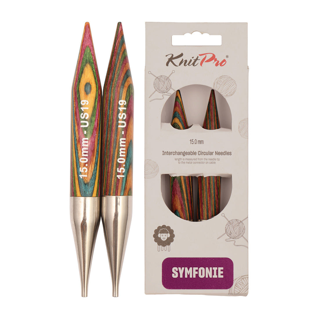 Kit Pro, Symfonie 2 Interchangeable Circular Knitting Needles, 13cm