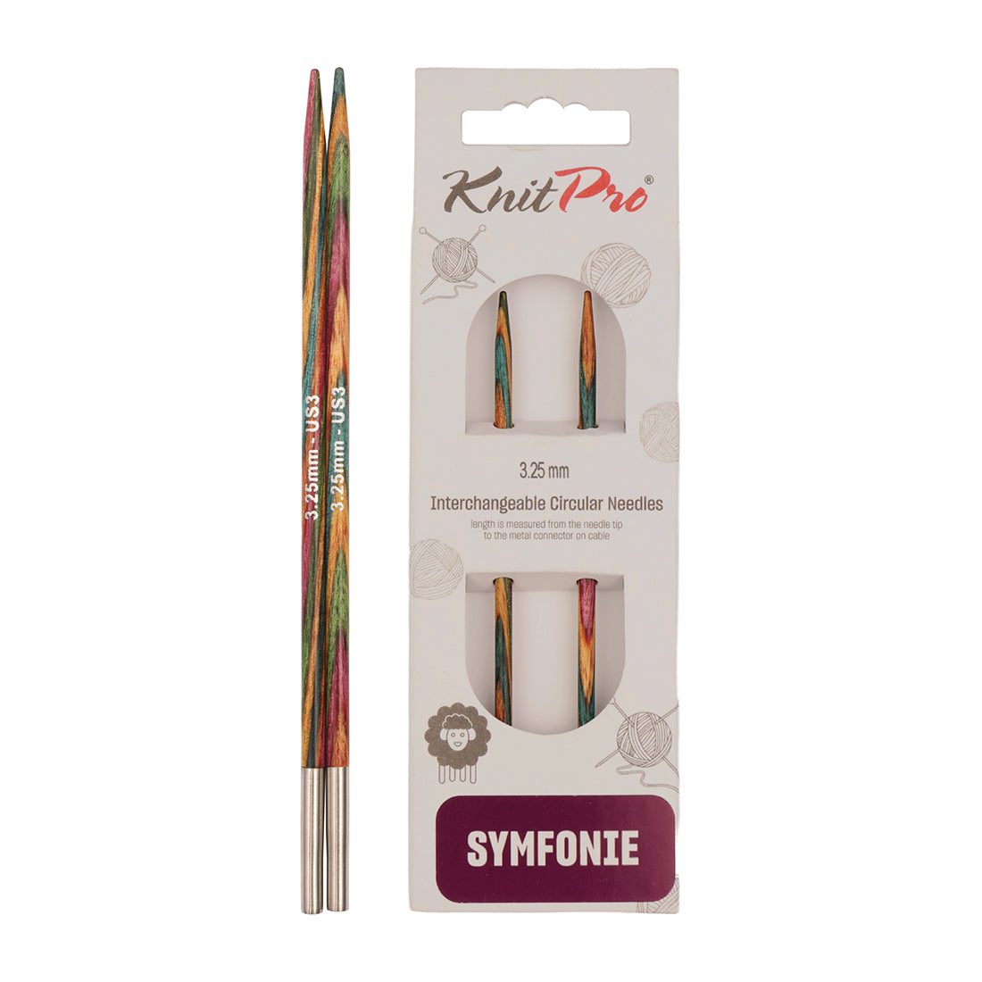 Kit Pro, Symfonie 2 Interchangeable Circular Knitting Needles, 10cm