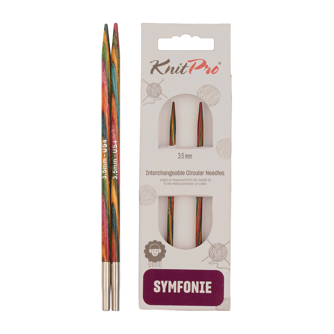 Kit Pro, Symfonie 2 Interchangeable Circular Knitting Needles, 10cm