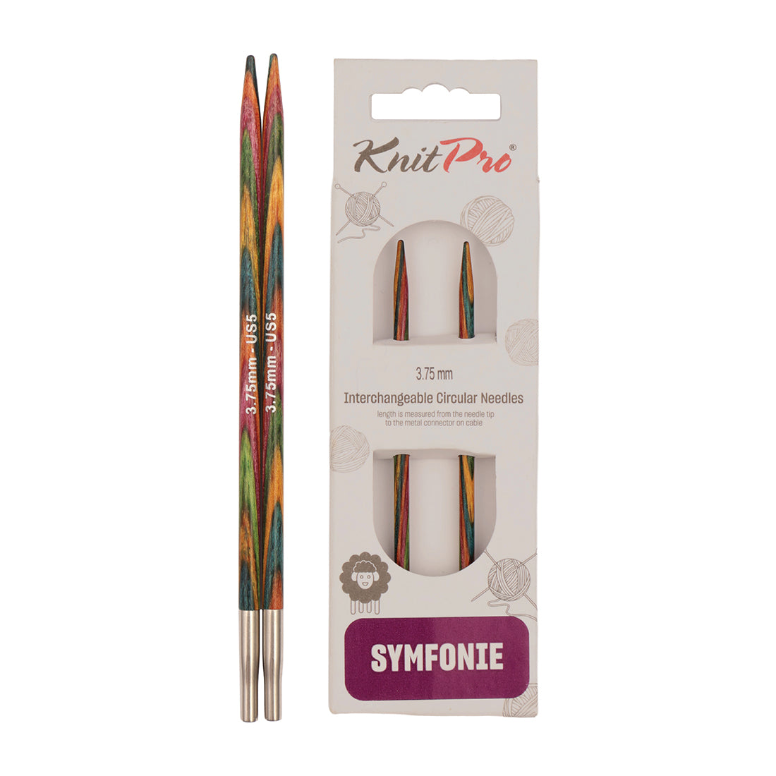 Kit Pro, Symfonie 2 Interchangeable Circular Knitting Needles, 13cm