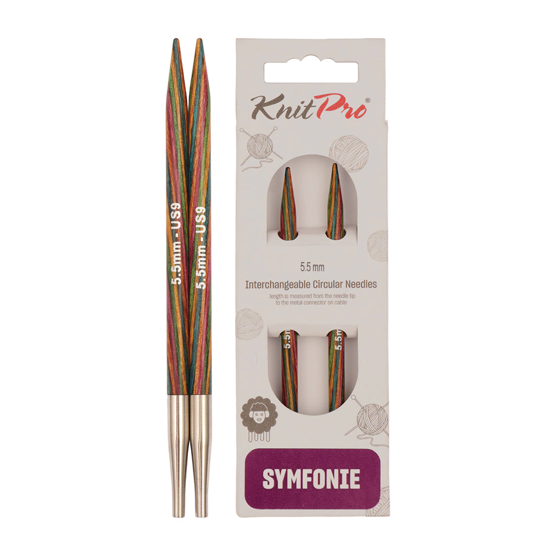 Kit Pro, Symfonie 2 Interchangeable Circular Knitting Needles, 10cm