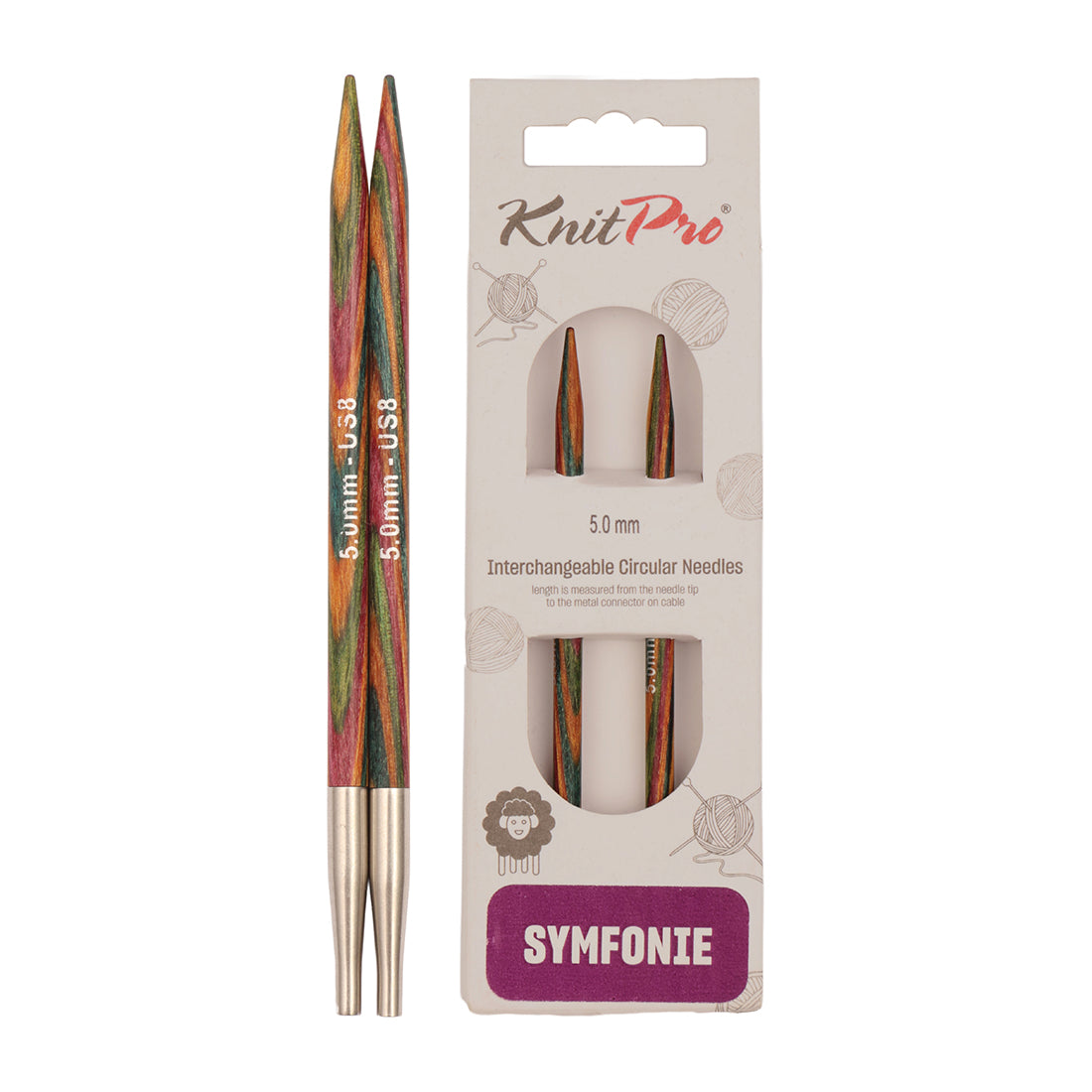 Kit Pro, Symfonie 2 Interchangeable Circular Knitting Needles, 13cm