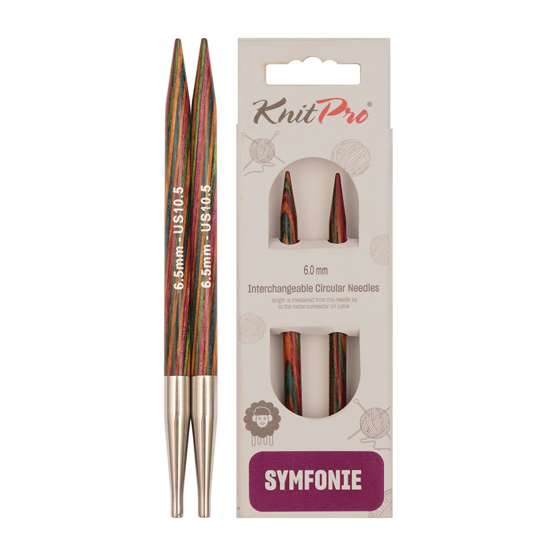 Kit Pro, Symfonie 2 Interchangeable Circular Knitting Needles, 10cm