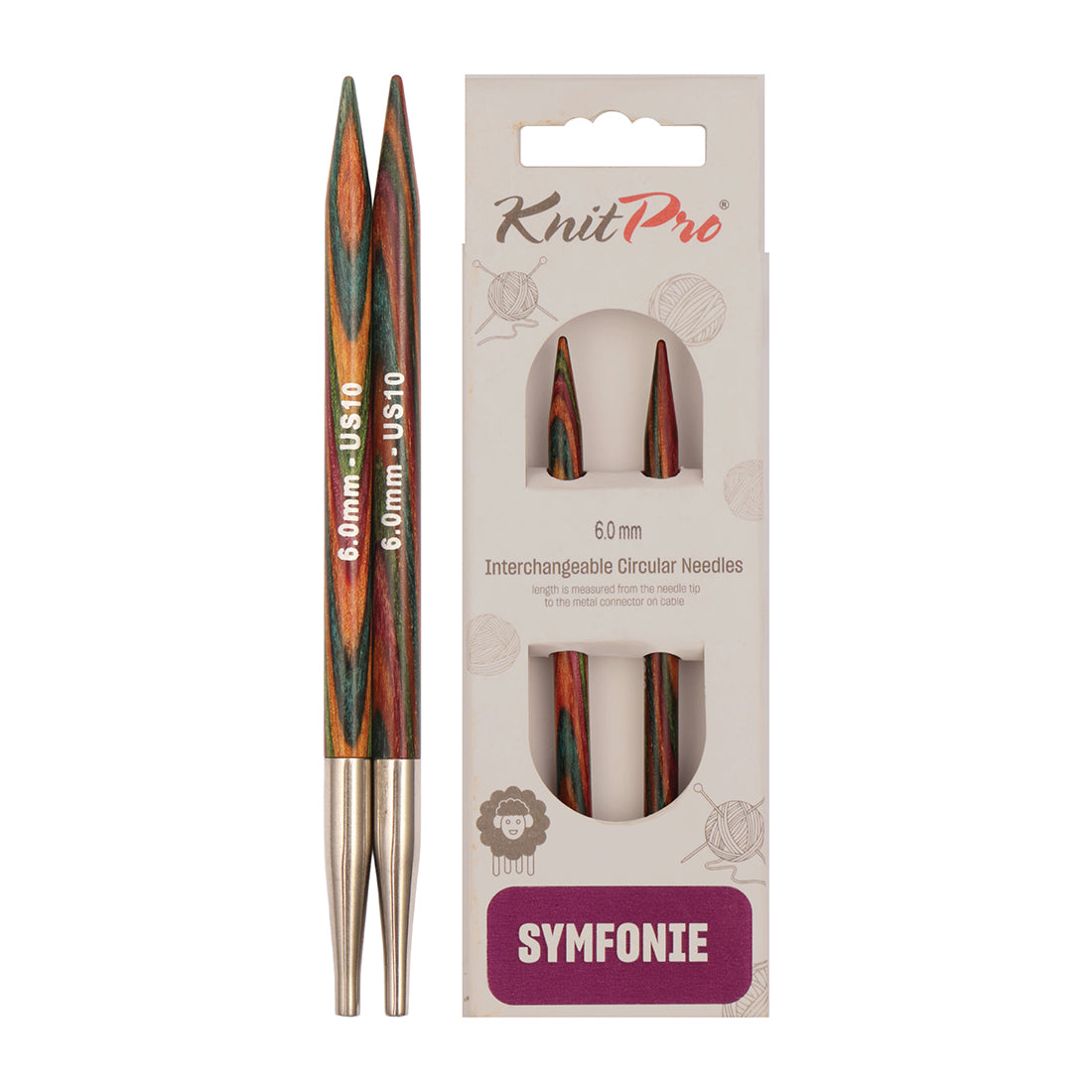 Kit Pro, Symfonie 2 Interchangeable Circular Knitting Needles, 10cm