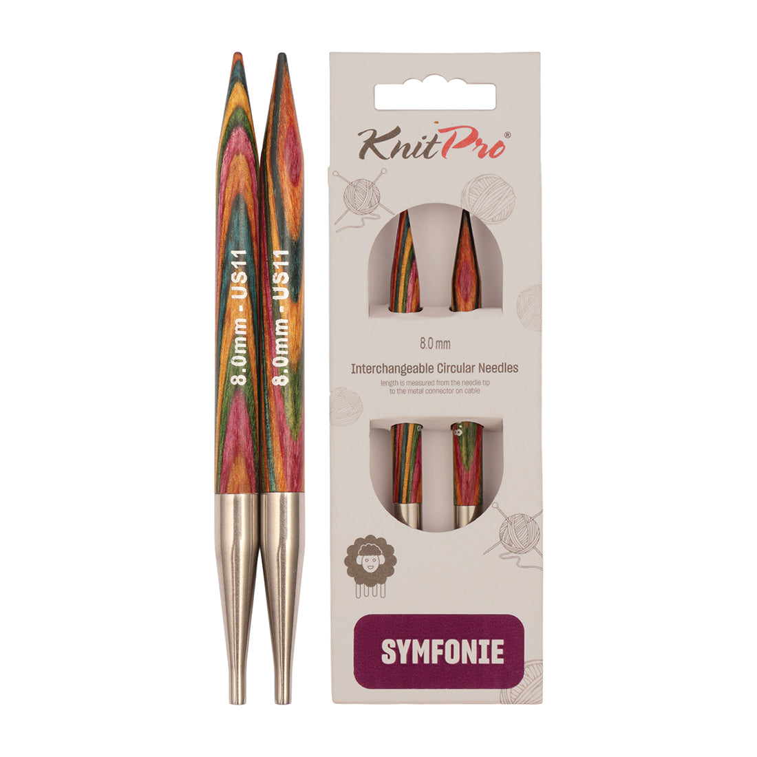 Kit Pro, Symfonie 2 Interchangeable Circular Knitting Needles, 10cm