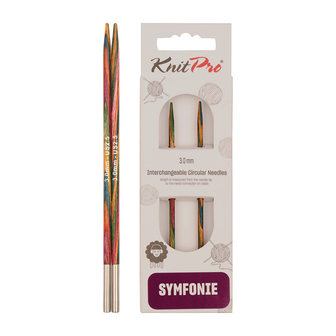Kit Pro, Symfonie 2 Interchangeable Circular Knitting Needles, 10cm