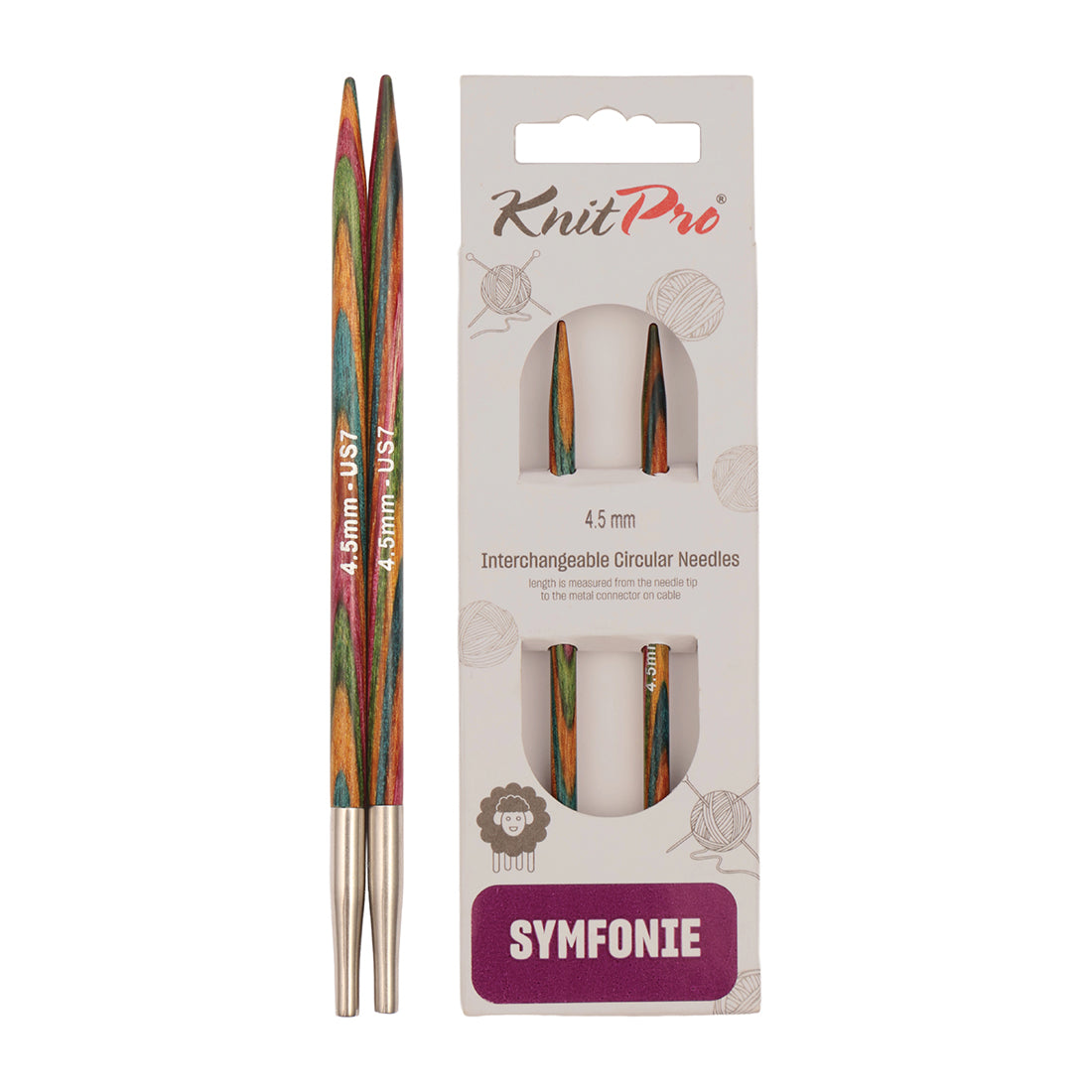 Kit Pro, Symfonie 2 Interchangeable Circular Knitting Needles, 10cm