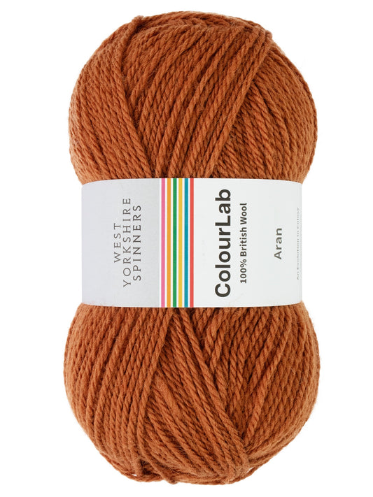 WYS West Yorkshire Spinners Colourlab Aran Rust Orange 1214