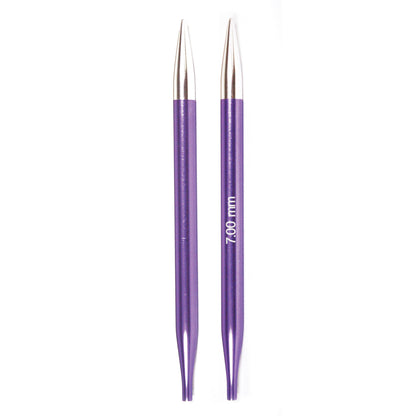 KnitPro Zing Interchangeable needles, 7mm, 5" length