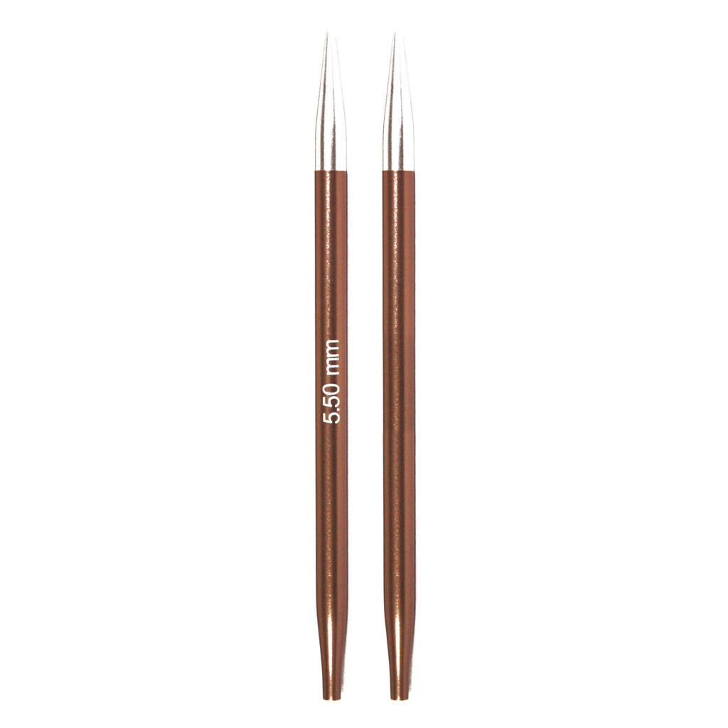 KnitPro Zing Interchangeable needles, 5.50mm, 5" length