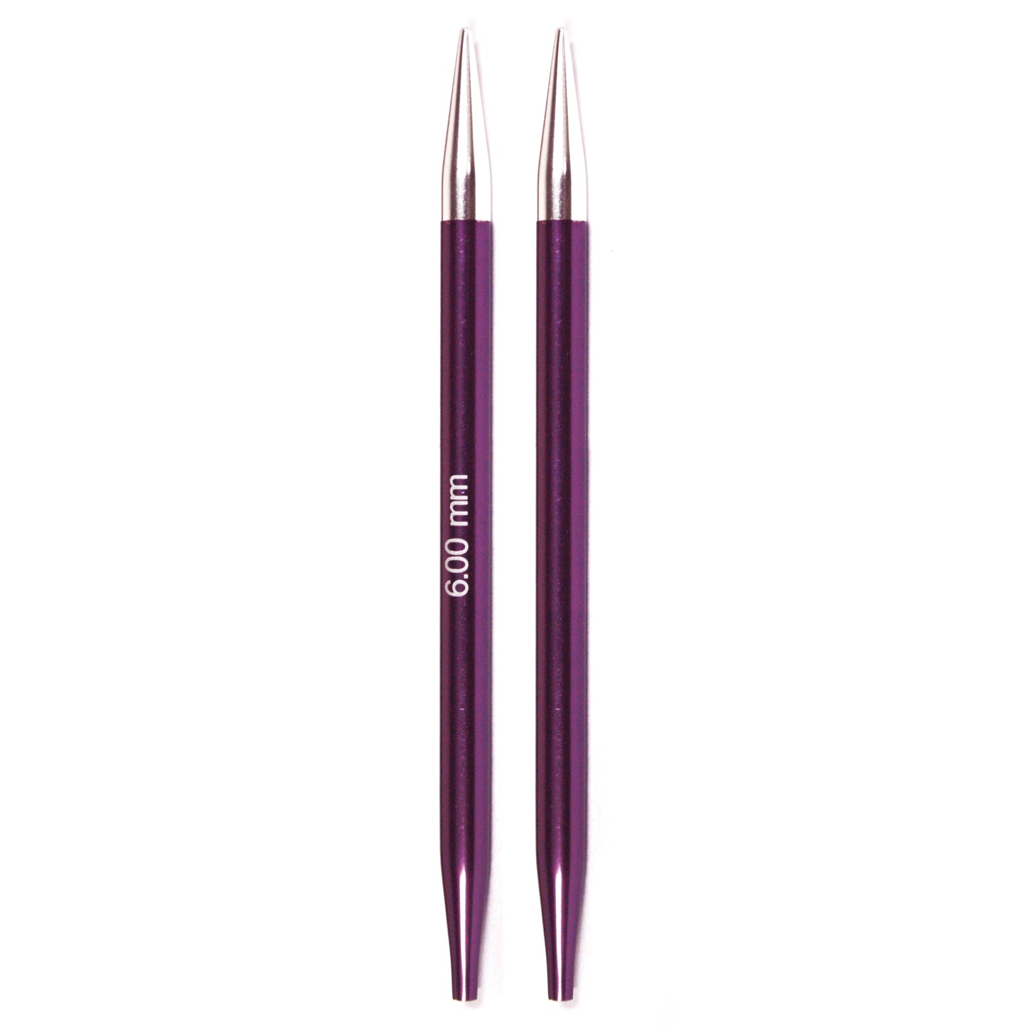 KnitPro Zing Interchangeable needles, 6mm, 5" length