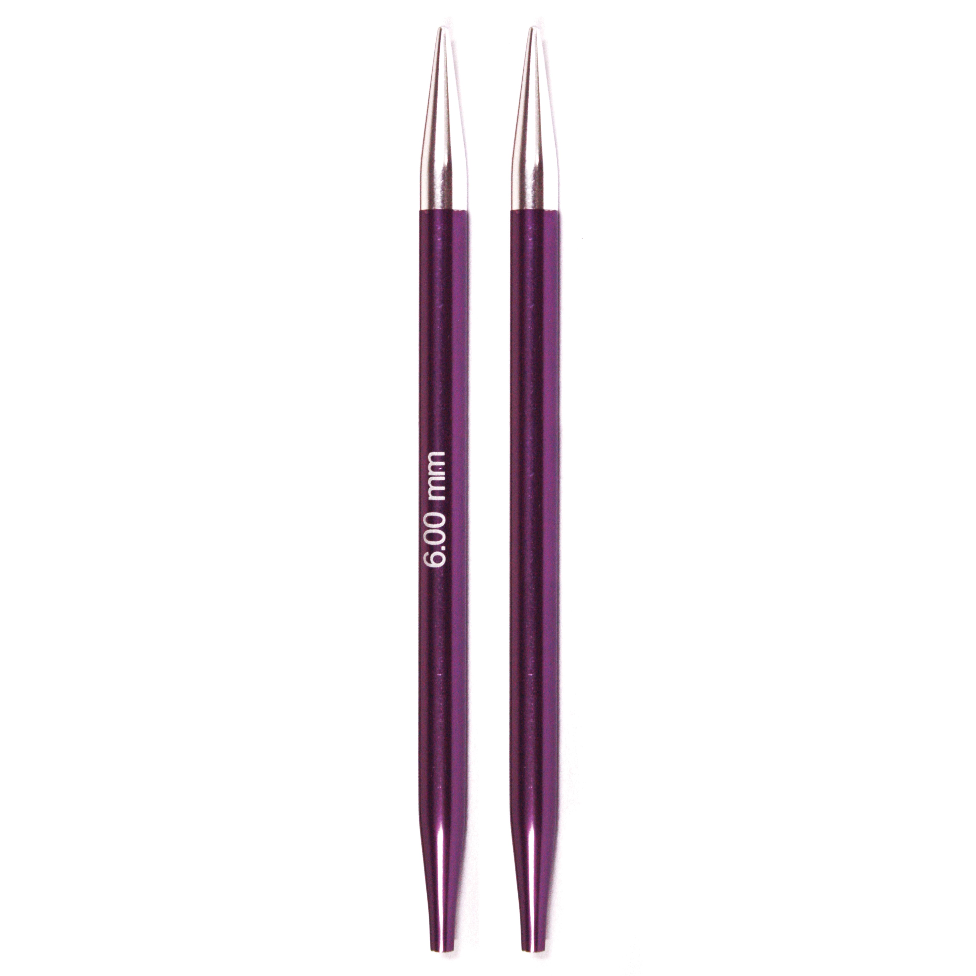 KnitPro Zing Interchangeable needles, 6mm, 5" length
